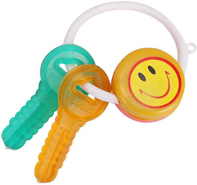 

aroraonlinetraders Rattle cum Soother Cute, Colorful, Lightweight and Durable Key Shaped Soother Cum Rattle Toy For Infants. Sized for babies 3-6 months. Colour - Multicolour Rattle(Multicolor)