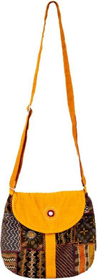 

Lambani Embroidery Yellow Small Handbag Sling Bag(Yellow, 5 inch)