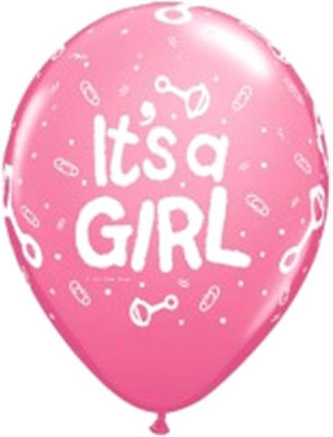 

Theme My Party Solid It's a girl balloons (Pack of 10) Balloon(Pink, Pack of 10)