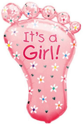 

Theme My Party Solid It's A Girl Foil Balloon (Feet Shaped) (Pack of 1) Balloon(Pink, Pack of 1)
