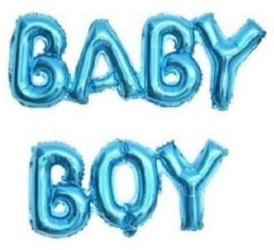 

Theme My Party Solid Baby Shower Baby Boy Letter Foil Balloon - Blue Letter Balloon(Blue, Pack of 1)