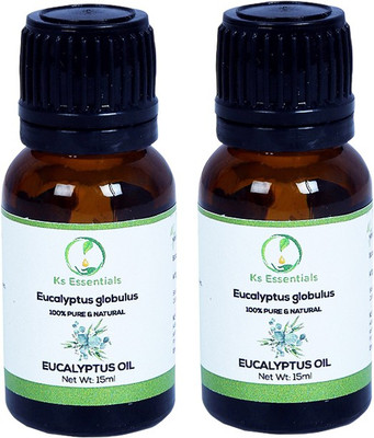 

Ks Essentials 100% Pure & Natural Eucalyptus Oil ( Eucalyptus Globulus ) Pack of 2 (15ml) Each(15 ml)