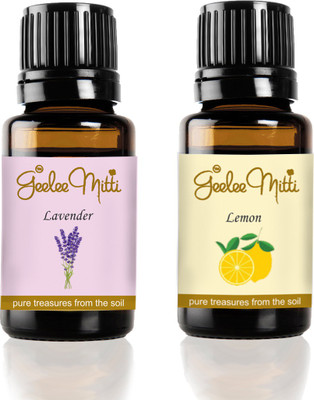 

Geeleemitti Pure Lavender and Lemon Essential Oil Combo Pack of 2(20 ml)