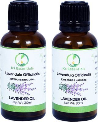 

Ks Essentials Pure Lavender Oil ( Lavendula Officinalis ) Pack of 2 (30ml) Each(30 ml)