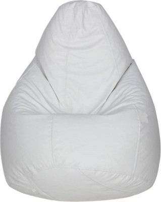 CaddyFull XXL Tear Drop Bean Bag Cover  (Without Beans)(White)