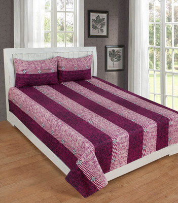 

KD SALES 200 TC Polycotton Double Geometric Bedsheet(Pack of 1, Multicolor)