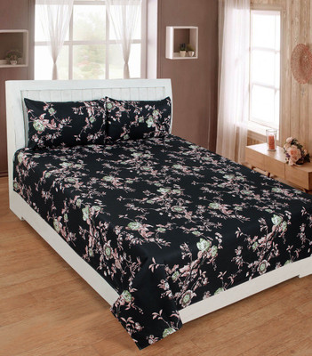 

KD SALES 200 TC Polycotton Double Striped Bedsheet(Pack of 1, Multicolor)