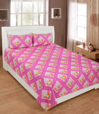 

KD SALES 200 TC Polycotton Double Geometric Bedsheet(Pack of 1, Multicolor)