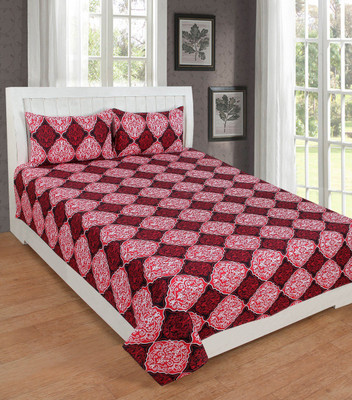 

KD SALES 200 TC Polycotton Double Geometric Bedsheet(Pack of 1, Multicolor)