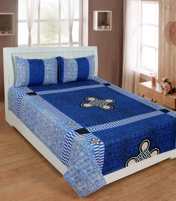 

KD SALES 200 TC Polycotton Double Geometric Bedsheet(Pack of 1, Multicolor)
