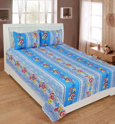 

KD SALES 200 TC Polycotton Double Floral Bedsheet(Pack of 1, Multicolor)