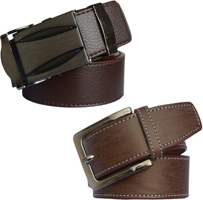 

LOOPA Men Formal Brown Synthetic Belt