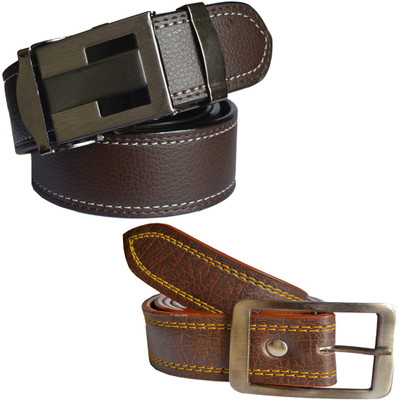 

LOOPA Men Formal Brown Synthetic Belt