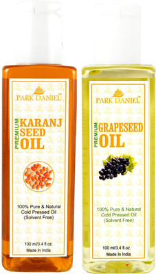 

Park Daniel Organic Karanj oil and Grapeseed oil - Natural & Undiluted combo of 2 bottles of 100 ml (200ml)(300 ml)