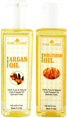 

Park Daniel Organic Argan oil and Wheatgerm oil - Natural & Undiluted combo of 2 bottles of 100 ml (200ml)(200 ml)