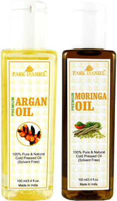 

Park Daniel Organic Argan oil and Moringa oil - Natural & Undiluted combo of 2 bottles of 100 ml (200ml)(200 ml)