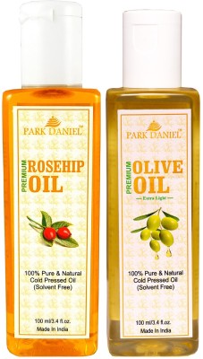 

Park Daniel Organic Rosehip oil and Olive oil - Natural & Undiluted combo of 2 bottles of 100 ml (200ml)(200 ml)