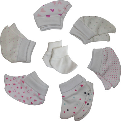 

Baby Colours Booties(Toe to Heel Length - 9 cm Multicolor)