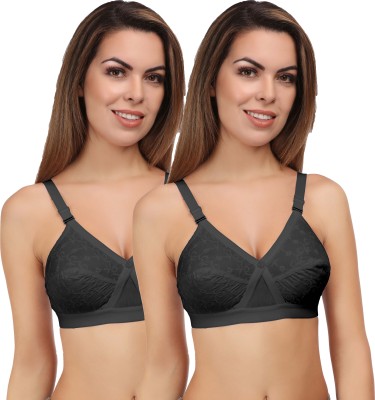 Eve's Beauty Women Full Coverage Bra(Black)