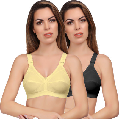 Eve's Beauty by Eve's Beauty Women Full Coverage Bra(Black, Beige)