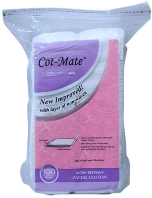 

Cot-Mate Facial Cotton Pads Square(100 Units)