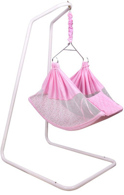 

Kidzy King Kidzy King Baby Hammock-Pink With Stand / Ghodiyu / New Born Baby Cradle / Best Gift for New Born(Pink, White)