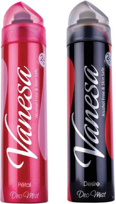 

Vanesa Desire & Petal Pack Of 2 Deodorant Spray - For Women(300 ml, Pack of 2)