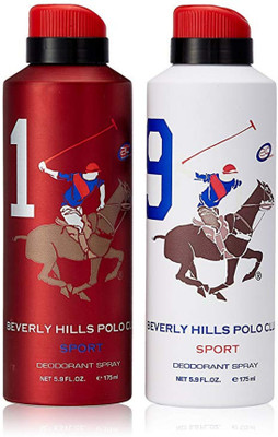 

polo club deo no 1 & 9 Deodorant Spray - For Men(350 ml, Pack of 2)