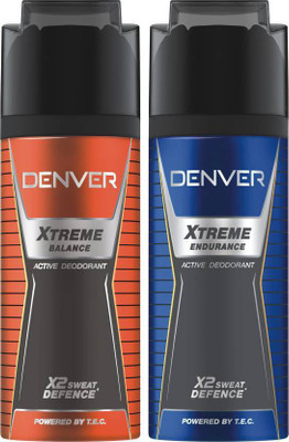 

Denver XTREME ENDURANCE & BALANCE Deodorant Spray - For Men(300 ml, Pack of 2)
