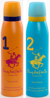 POLO CLUB NO 1 & 2 Deodorant Spray - For Women(300 ml, Pack of 2)