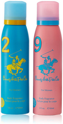 

polo club deo no 2 & 9 Deodorant Spray - For Women(300 ml, Pack of 2)