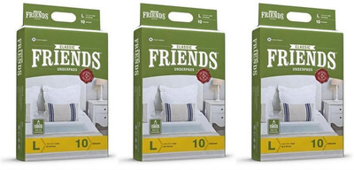 

Friends CLASSIC UNDERPADS ( SHEETS FOR LAYING ON BED ), SIZE 60 X 90 CMS, SET OF 3 PACKS, ( THIS ITEM IS NOT ADULT DIAPER ) - L(30 Pieces)