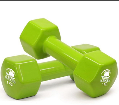 

KAKSS Vinyl Dumbbell ( 1 Kg x 2 Pec) Fixed Weight Dumbbell(2 kg)