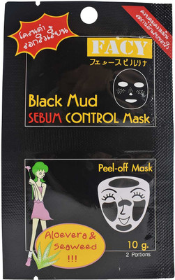 

Facy Black Mud Sebum Control Peel-off Mask, Aloevera & Seaweed - 10g(10 g)