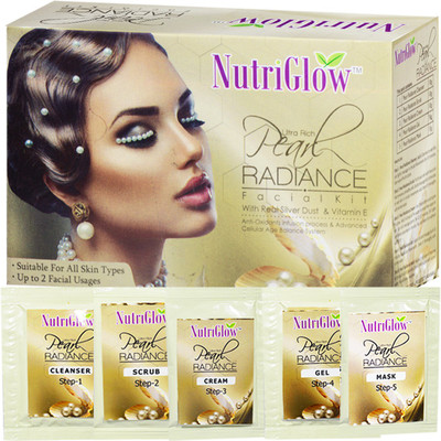 

NutriGlow Pearl Radiance Facial Kit With Real Golden Dust & Vitamin E 55 g