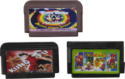 

PTCMart 8 Bit Tv Video Game Cassette Game Including tiny toon , kungfu and 4 in 1 mario Gaming Accessory Kit(Multicolor, For Wii)