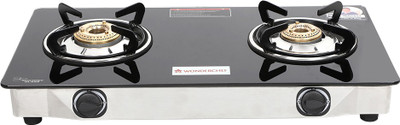Wonderchef Ruby 2 Burner Glass Manual Gas Stove