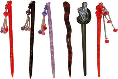 

Creat Combo of Multi Color Juda Sticks Bun Stick(Multicolor)