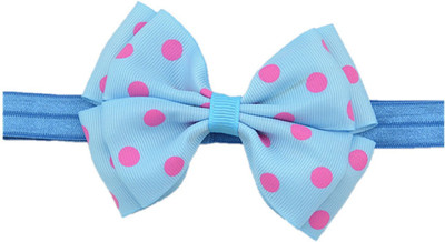 

ADS_Trendyzones Baby Headbands Hairband Grosgrain Ribbon Boutique Double layer Dotted Bow Bowknot for Girls Newborn Teens Infant Toddler Hair Bands Head Band, Hair Band, Hair Clip(Blue)