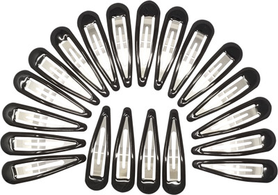 

Evolution Evogirl TicTacPins Everyday Wear Glossy Black Metal Premium Snap Hair Clips Glossy Black , Large, For Women, Girls Tic Tac Clip(Black)