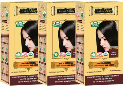 

Indus Valley 100% Organic Botanical Indus Black- (Triple pack) Hair Color(Indus Black)