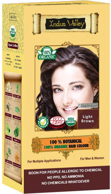 

Indus Valley 100% Organic Botanical Light Brown (Set of 3) Hair Color(Light Brown)