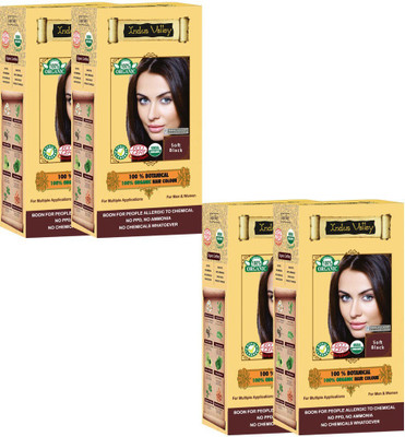 

Indus Valley 100% Organic Botanical Soft Black (Pack of 4) Hair Color(Soft Black)