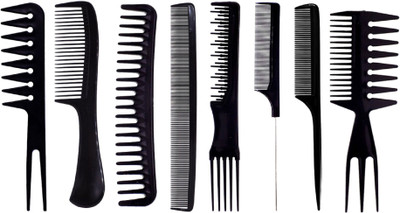 

Fully Hair Combs, Hair Comb Set For Professional Saloon Use (Set Of 8) , Black