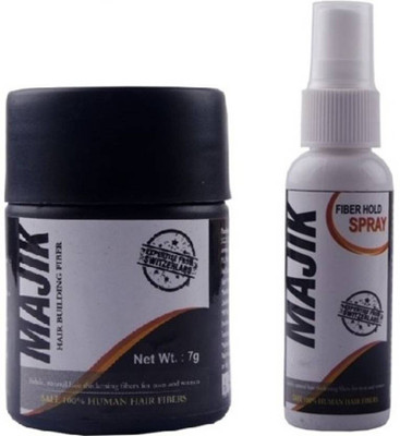 

Confidence Human Hair Building Fiber With Hold Spray Black, 7 Gm+ 30 Ml Spray(7 g)