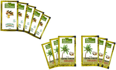 

Indus Valley Argan Oil Shampoo And Coconut Oil Sachets Combo 15ml X 11(165ml)(165 ml)