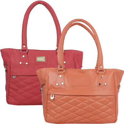 

Element Cart Hand-held Bag(Tan, Pink), Pink;tan