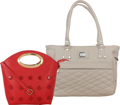Element Cart Hand-held Bag(Grey, Red)
