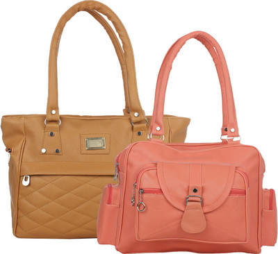

Fillincart Hand-held Bag(Orange, Brown), Brown;orange