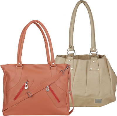 

Element Cart Hand-held Bag(Tan, Beige), Beige;tan